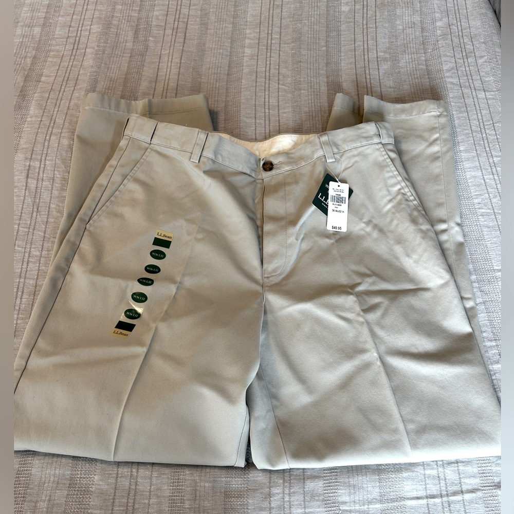 NWT LL Bean Khaki Pants - Picture 2 of 11